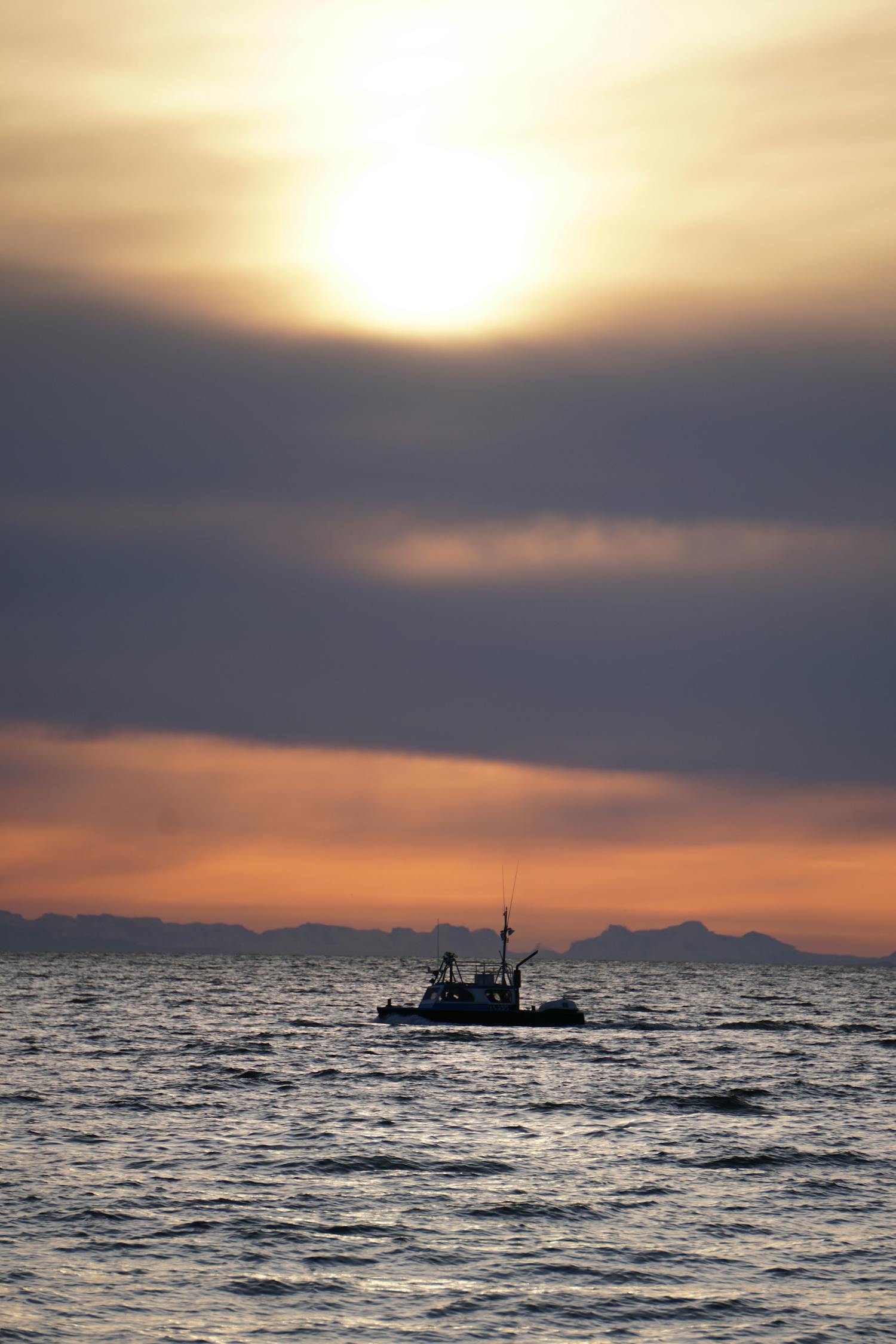 A private boat at golden hour