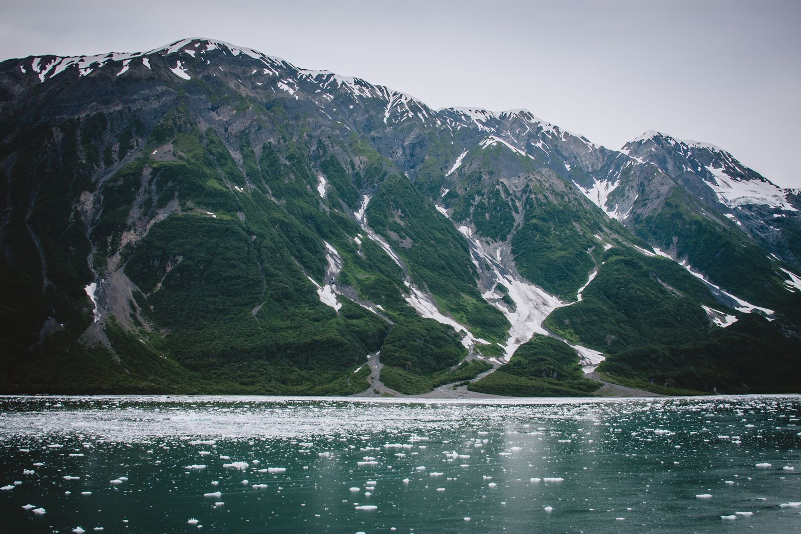 Ice in a glacial fjord